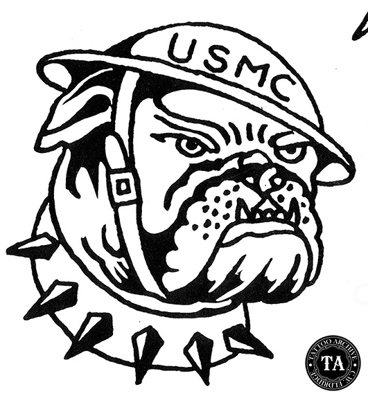usmc logo bulldog tattoo