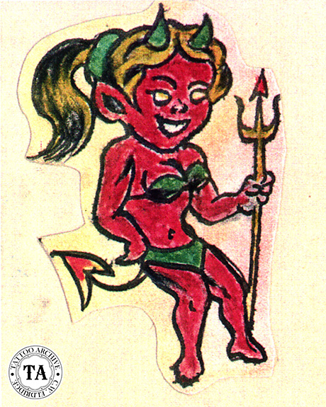 devil cartoon tattoo  Clip Art Library