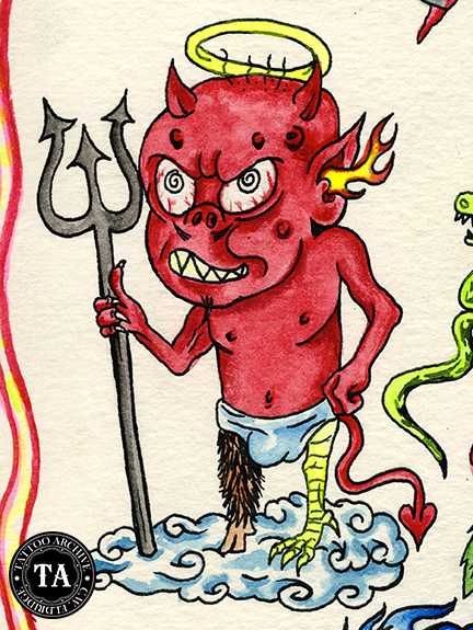 Update 71 cartoon devil tattoo best  thtantai2