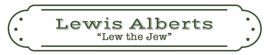 Lewis "Lew the Jew" Alberts Name Plate