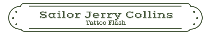 Sailor Jerry Collins - Tattoo Flash Name Plate