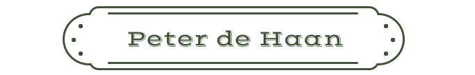 Peter de Haan Name Plate