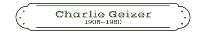 Charlie Geizer Name Plate