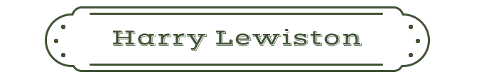 Harry Lewiston Name Plate