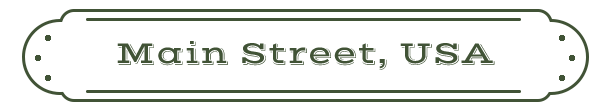 Main Street, USA Name Plate