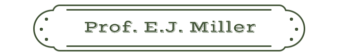 Prof. E.J. Miller Name Plate