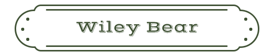 Wiley Bear Name Plate