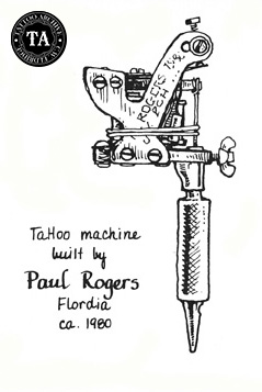 Thomas Lockharts Tattoo Museum Machine Gallery Exhibit  Rare hand made Paul  Rogers tattoo machine